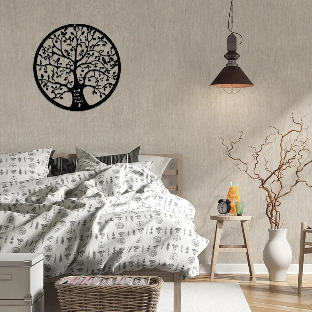 1pc, Tree Of Life Metal Wall Art 11"x11", Room Decor, Home Decor, Iron Art