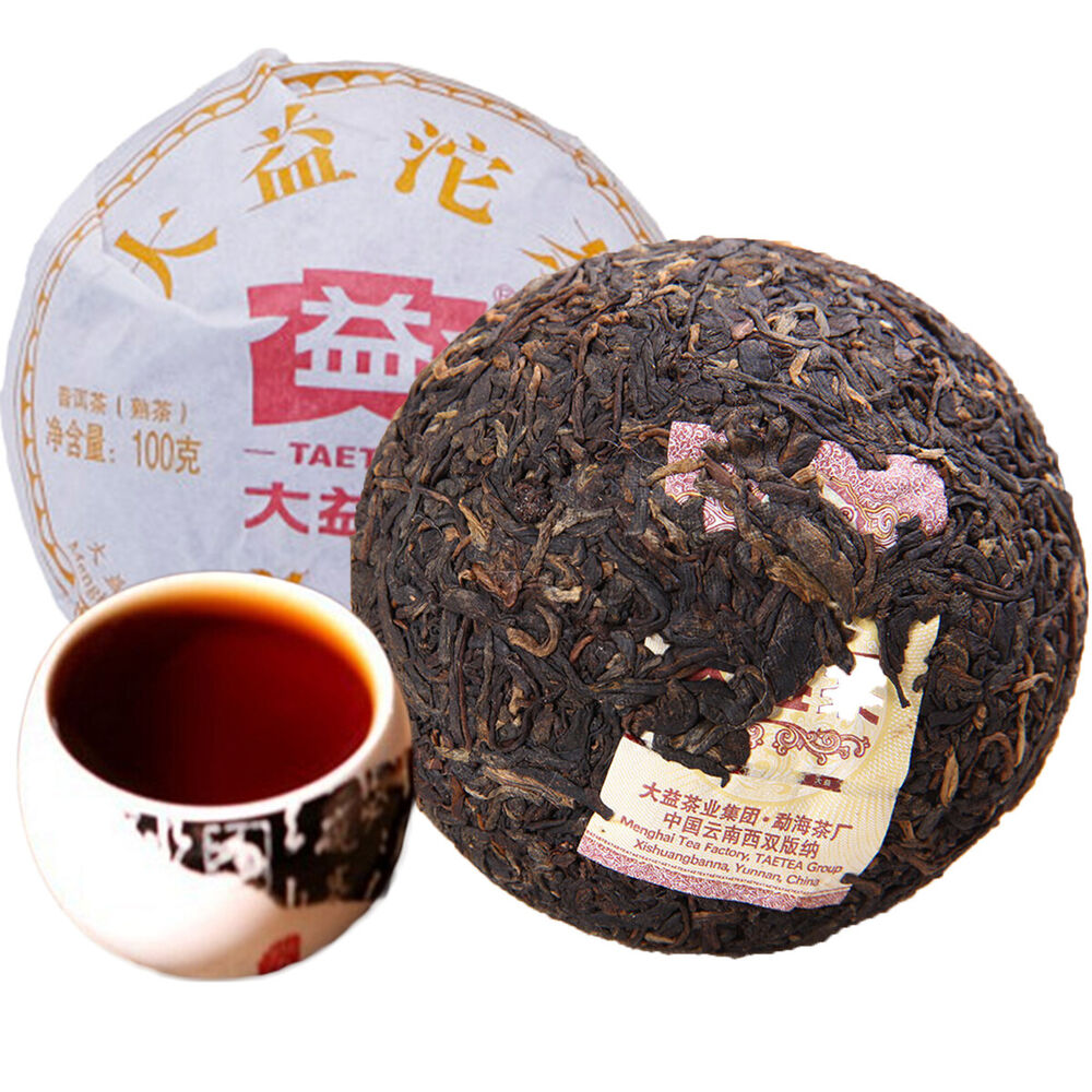 100g Yunnan Ripe Puer Tea Organic Premium Old Tree Pu-Erh Black Tea Health Drink