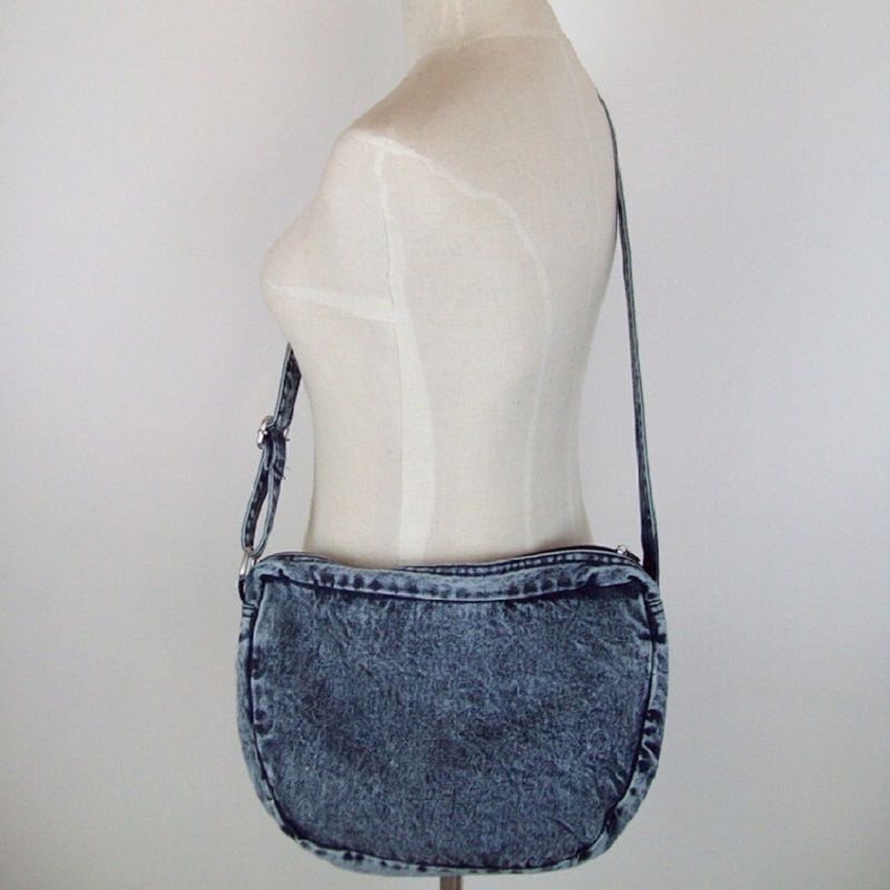 Fashion Vintage Denim Women Bags Handbags Crossbody Messager Purse Shoulder Bag