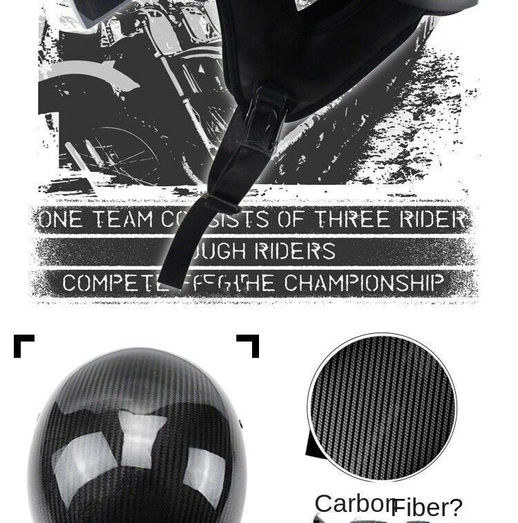Carbon Fiber Motorcycle Half Helmet Men Women Gift Retro Motorcycle Helmet
