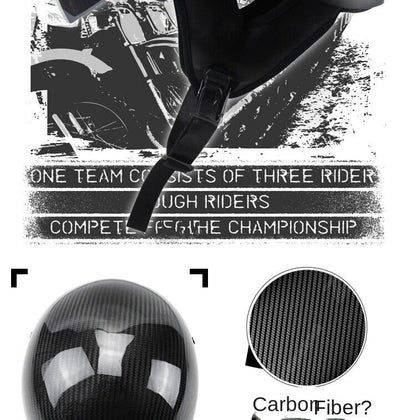 Carbon Fiber Motorcycle Half Helmet Men Women Gift Retro Motorcycle Helmet
