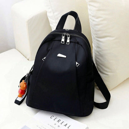 Oxford Cloth Backpack Student Bag Canvas Waterproof Travel Trend Backpack Zipper