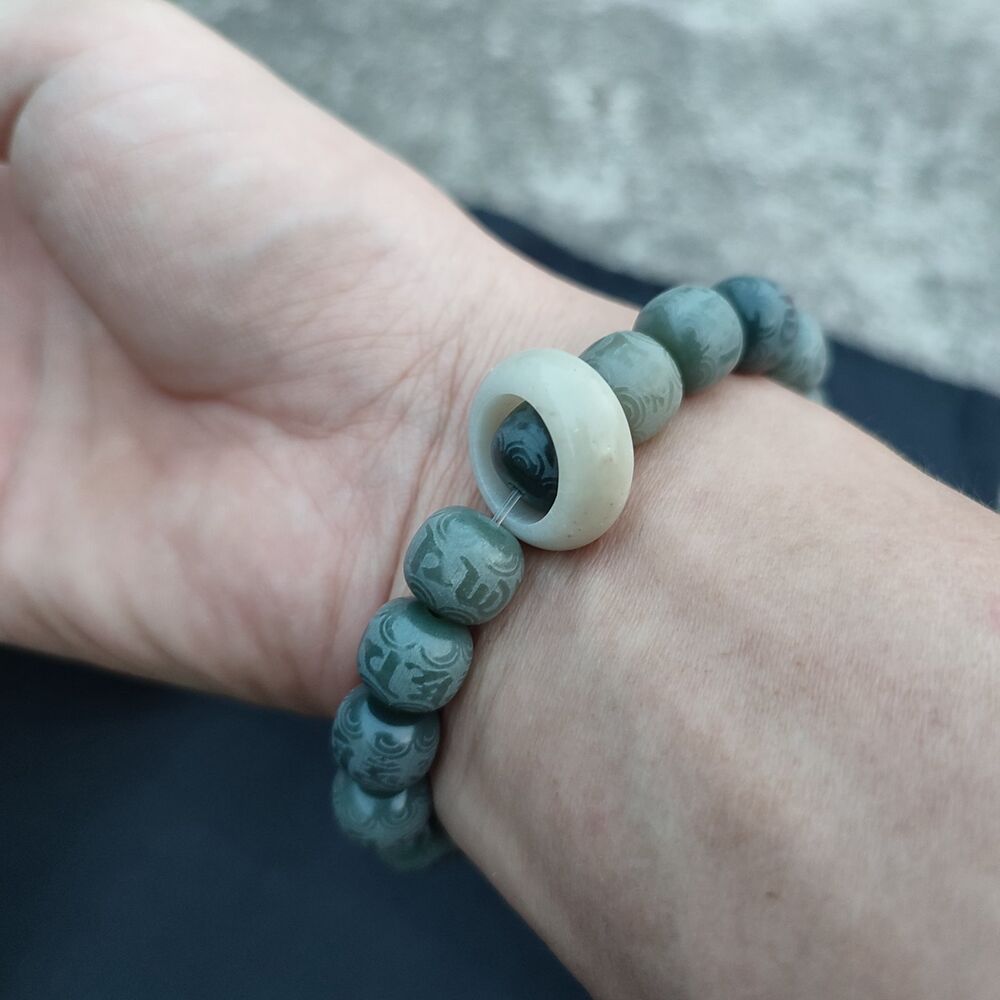 Amitabha Buddha Pipal Tree Bodhi Banyan Mala Monk Tibetan Mantra Carved Art