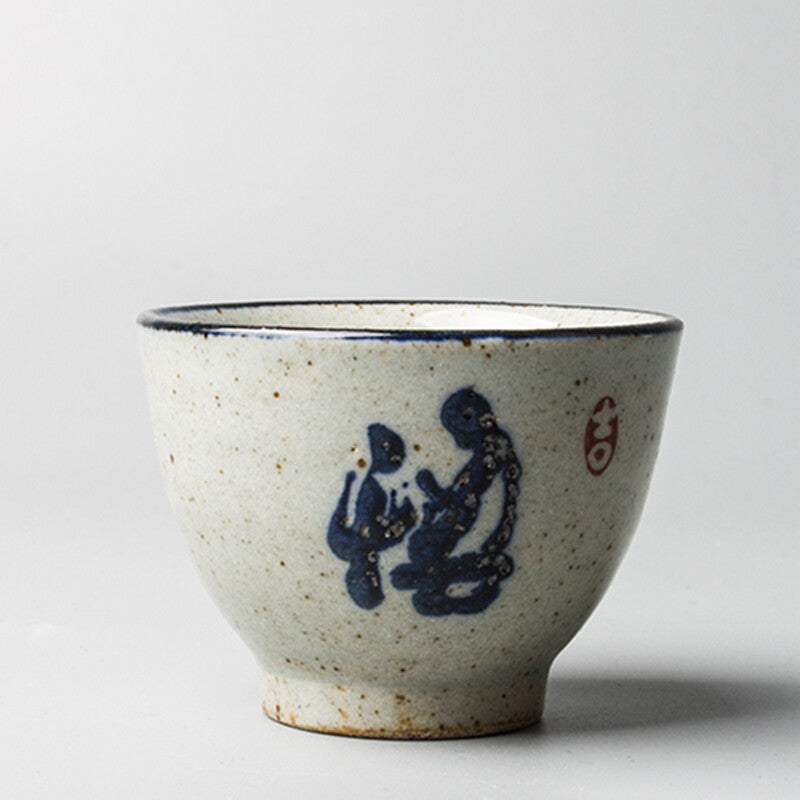 6 Style Vintage Chinese Pottery Cups Beautiful Wine Tea Cup Set Teaware