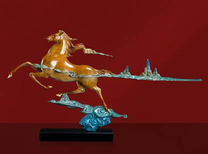 All copper horse ornaments, instant success handicrafts