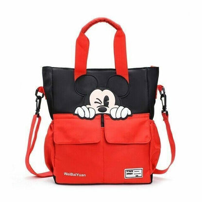 Disney Mickey Mouse Tote Bag Women Messenger bag Red Canvas Large Shoulder Bag