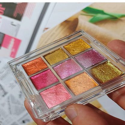 Nail Art Tool 9 Color Paint Solid Watercolor Handmade Acuarelas Palette Painting