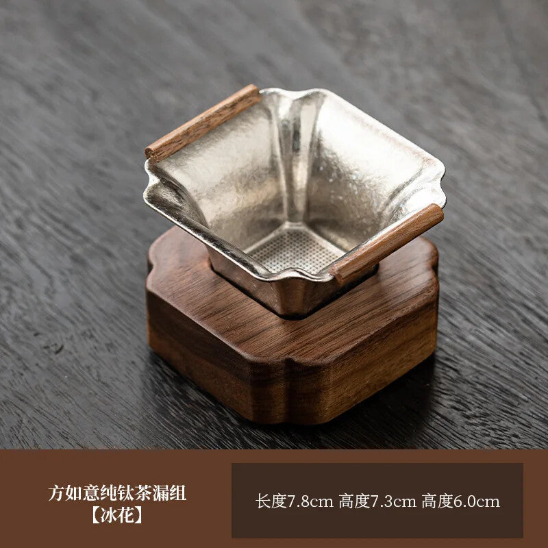 Square tea filter water filter golden tea filter tea set -