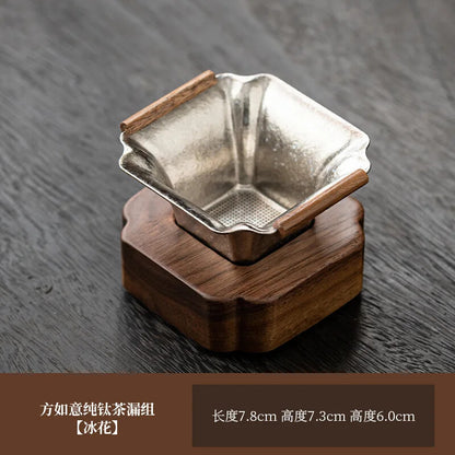 Square tea filter water filter golden tea filter tea set -