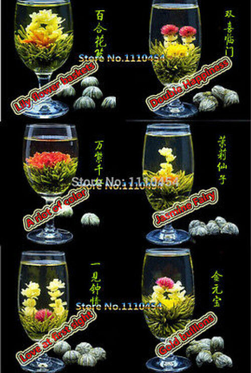 16 Kinds of Blooming Flower Tea Herbal Tea Great Fragrant Green Tea Handmade Tea