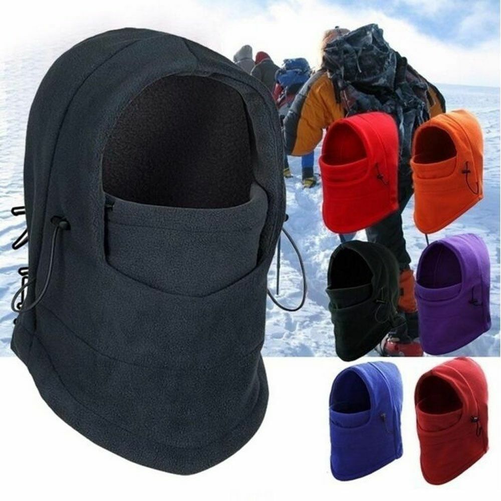 Winter Thermal Fleece Hat Neck Warmer Face Scarf Cap Balaclava Running Cycling