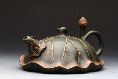 Chinese Yixing Zisha Clay Handmade Exquisite Teapot （竹韵 底款：蒋蓉）