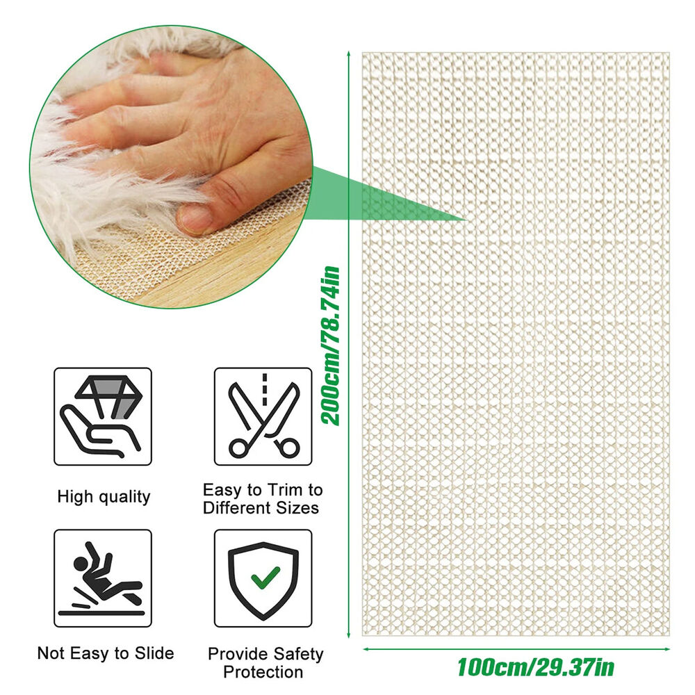 Carpets Rug Pads PVC Non-Slip Multi Purpose Liner Underlay Mesh Lining Mats 1x2M