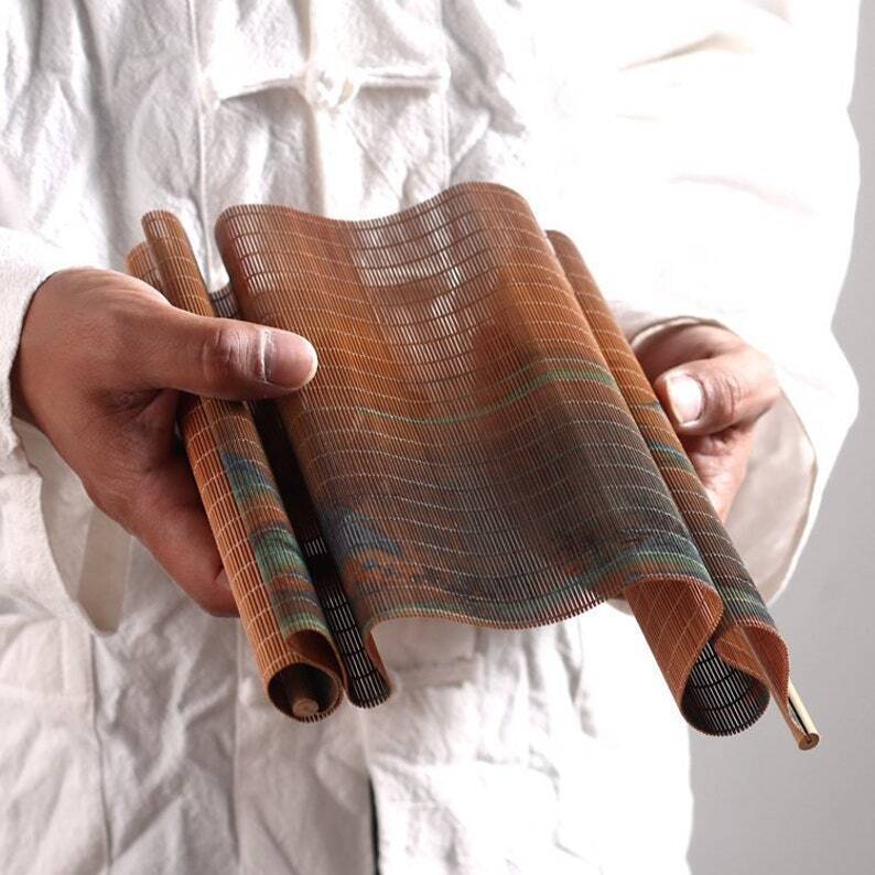 Rivers And Mountains Bamboo Tea Table Mats|Table Cloth|Tea Accessories