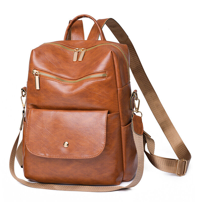 Fashion Womens PU Leather Rucksack Shoulder Bag Backpack Handbag Travel Bag