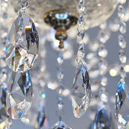 Supla 24 Pcs Teardrop Chandelier Prisms Candle Multi-colored