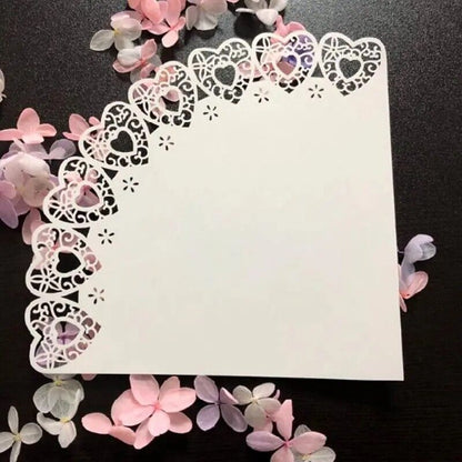 Confetti Cones 50Pcs Laser Cut Love Heart Lace Laying Candy Wedding Party Favors