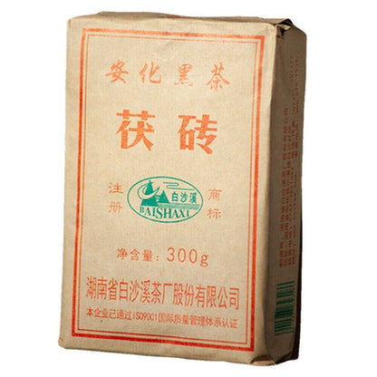 300 g Hunan Anhua Baisha Xi Schwarzer Tee mit goldener Blume Fu Cha Fu Ziegel