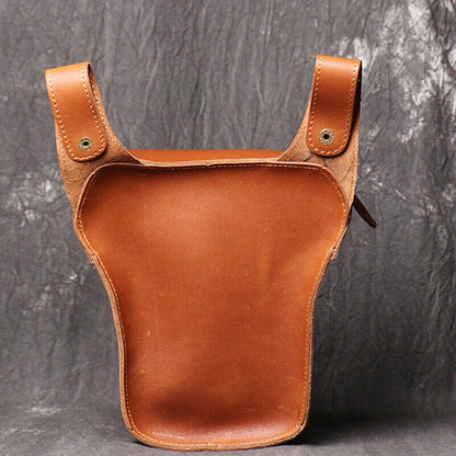 Outdoor Vintage Motorcycle Leather Drop Leg Bag Tactical Thigh Waist Fanny Pack