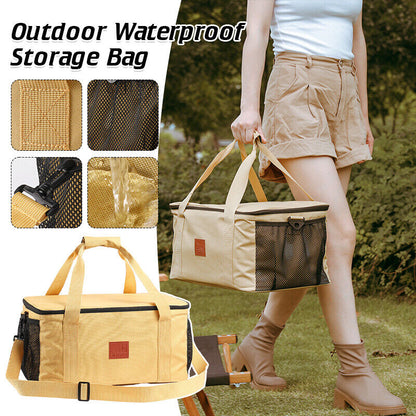Waterproof Outdoor Stove Set Pot Storage Bag Camping Cookware Kit Handbag Picnic