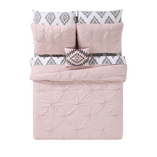 Truly Soft Everyday Pleated Bed in a Bag, Twin X-Large, Pueblo Blush