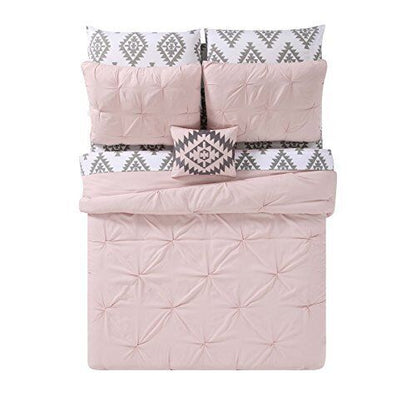 Truly Soft Everyday Pleated Bed in a Bag, Twin X-Large, Pueblo Blush
