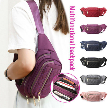 Women Cross Body Antitheft Pouch Chest Bag Shoulder Bag Waistpack Fanny Bag