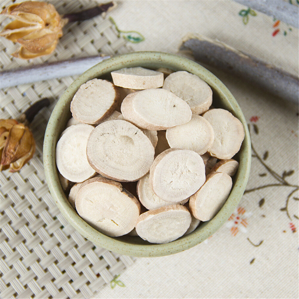 Chinese Herb White Peony Root Paeonia lactiflora Baishao Slices 白芍片 100g-500g