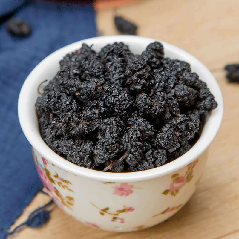 100% Natural Black Mulberry Fruit Tea, Dry Tea, Mulberry Rich in Blood Health-