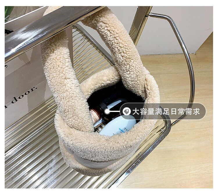 Lamb Wool Women Shoulder Bags Small Handbag Winter Faux Fur Female Hand Bag