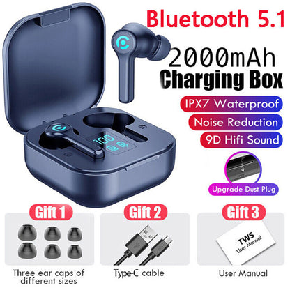 Bluetooth Earbuds for Iphone Samsung Android Wireless Earphone IPX7 WaterProof