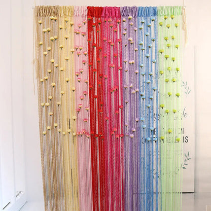 Door String Curtain French Window Thread Rope Left And Right Biparting 200x100cm
