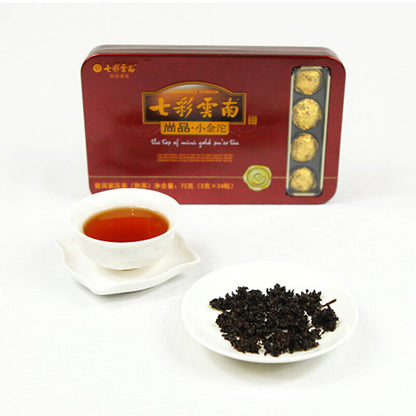 Shangpin Xiao Jin Tuo Colourful Yunnan The Top of Mini Gold Pu'er Tea 72g Ripe