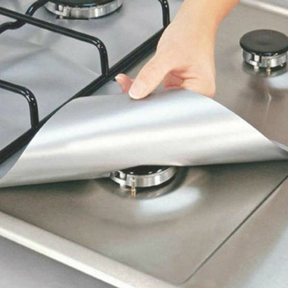 4Pcs/Lot Gas Stove Protector 27x27cm Burner Cleaning Pad Liner Cover Kitchen Mat