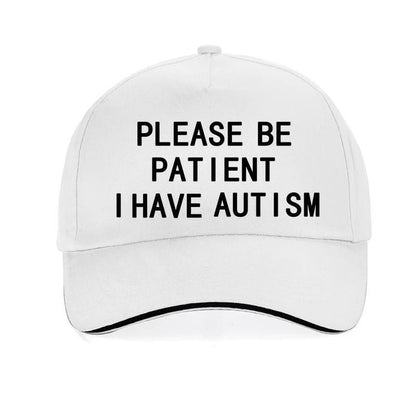 Please Be Patient I Have Autism Letter Print Baseball Cotton Hat Cap Men Women