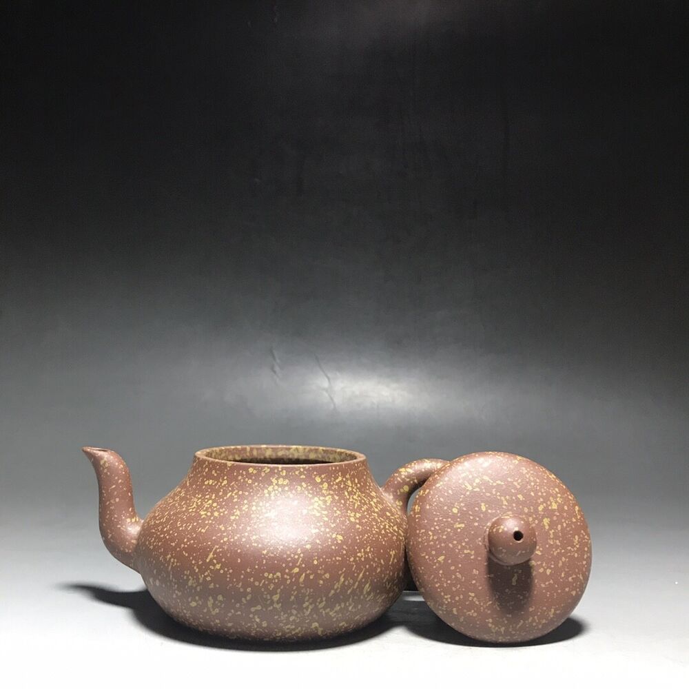 vintage chinese yixing purple clay teapot zisha ceremony carving Collectible art