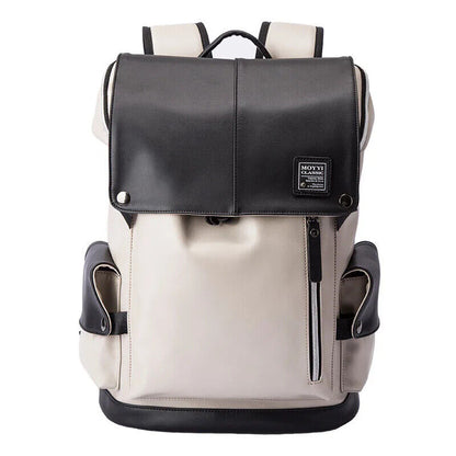 Man Backpack PU USB Laptop School Bag Travel Multi-color backpack Bag