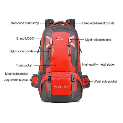 Travel Backpack Camping Trekking Bag Man Woman Hiking Cycling Backpack