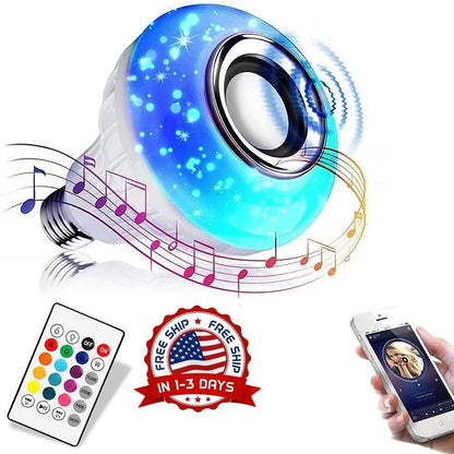 La Lampara Led Smart Altavoz Music Player De Control Remoto Wireless +12W RGB