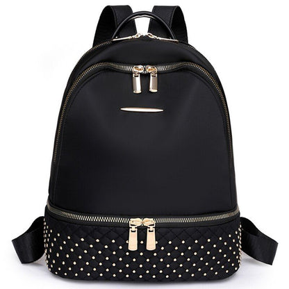Retro Backpack Oxford Anti Theft Multi Pockets Shoulder School Bags 26*12*32 CM