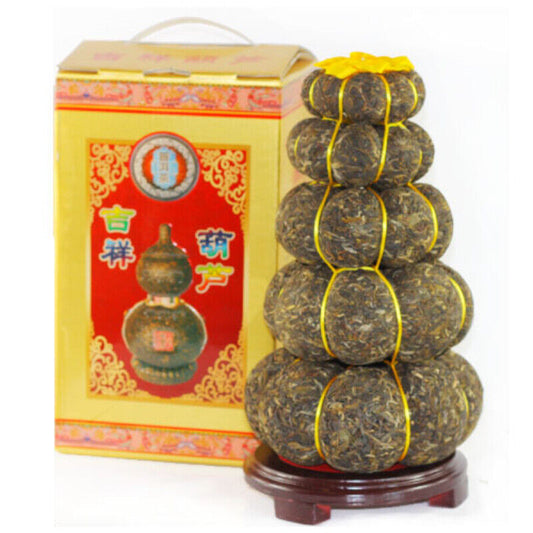 3000g Yunnan Pu-erh Green Tea 5 Layers Pumpkin Gourd Type Craft Pu'er Gift Tea