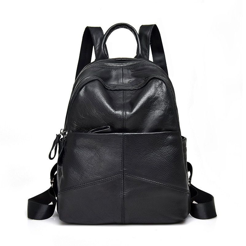 Genuine Leather Backpack Waterproof Cowhide Bag Back Packs Traveling 26*16*32 CM