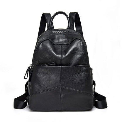 Genuine Leather Backpack Waterproof Cowhide Bag Back Packs Traveling 26*16*32 CM