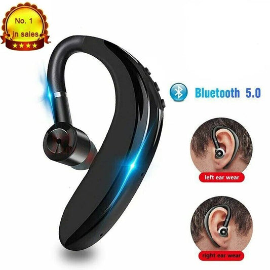 Bluetooth 5.0 Earpiece Wireless Headset Noise Cancelling Earbuds Driving Trucker