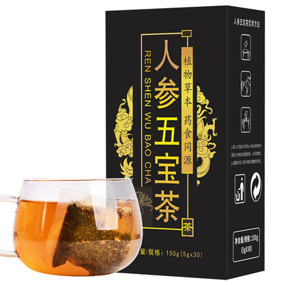 150g Ginseng Five Treasures Tea Yi BenTea Ginseng Yellow Essence Solidifying Tea