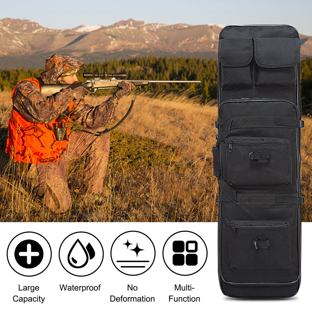 47" Tactical Rifle Range Gun Molle Bag Dual Carbine Case Backpack Carry Hunting