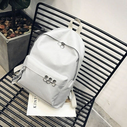 Girl's Polyester Women Backpack Campus School Bag Lady College Rucksack Knapsack
