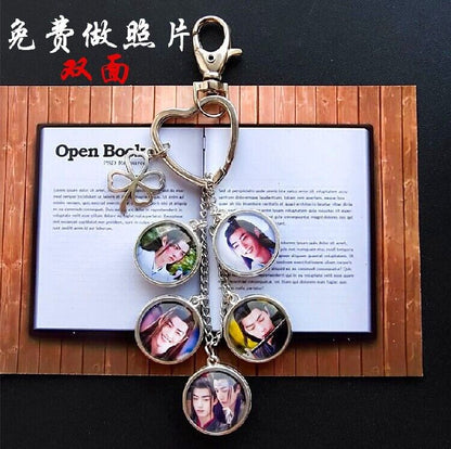 The Untamed Wei Wuxian Xiao Zhan Keychain Pendant Double-Sided Gift