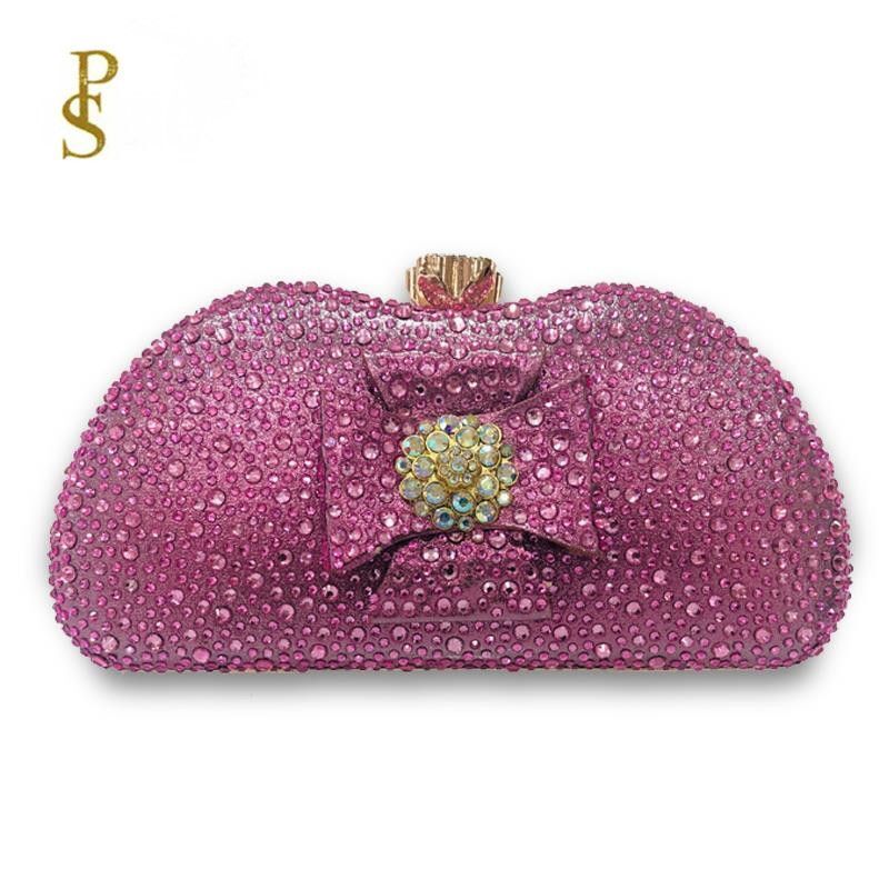 Evening Purse Hasp Beautiful Hand Bag Pouch Traveling Luxury Bags Bow Diamonds