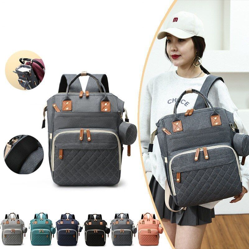 Large Backpack Traveling Bag Storage Pack Waterproof Mother Bag Nylon Zipper 1PC